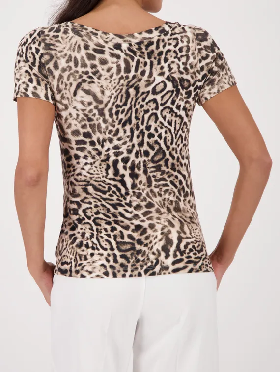 MONARI Футболка из вискозы с леопардовым принтом