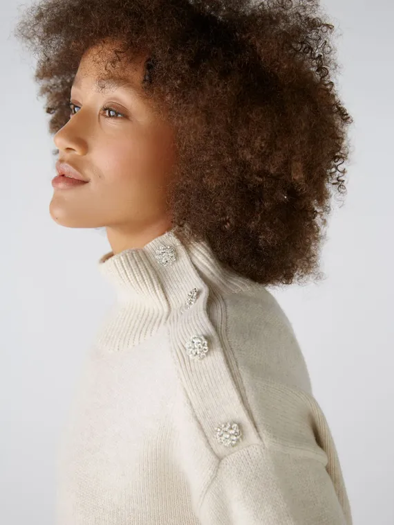 Oui Пуловер с пуговицами