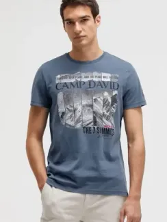 CAMP DAVID Футболка с принтом в винтажном стиле