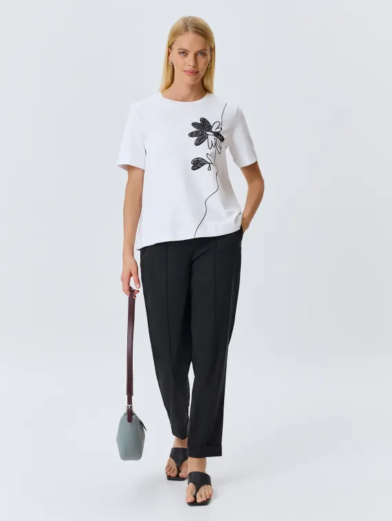 BULMER Футболка с мерцающими стразами