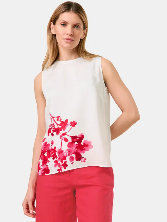 TAIFUN Топ с цветочным принтом