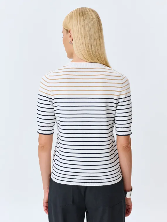 BULMER Джемпер из модала в полоску