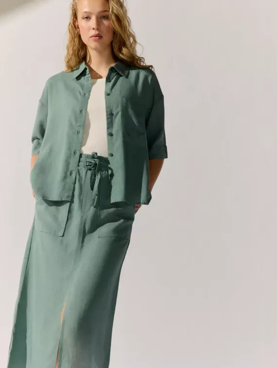 THE FASHION PEOPLE Льняная блузка