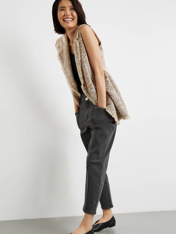 TAIFUN Жилет с блестящими деталями