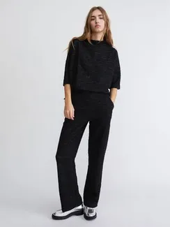 Oui Брюки с блестящей пряжей