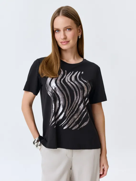 BULMER Футболка с металлизированным принтом