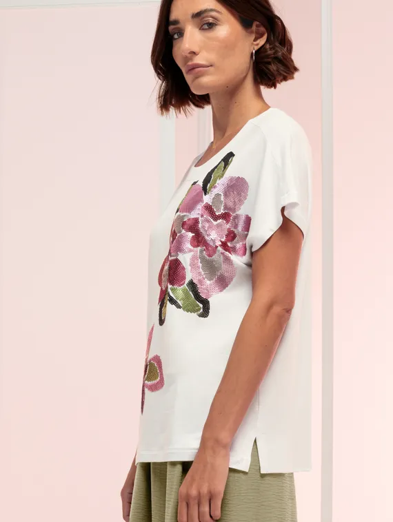 BIANCA Футболка с цветочным принтом