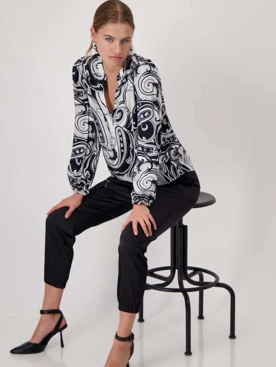 MONARI Блуза вискозная с узором пэйсли