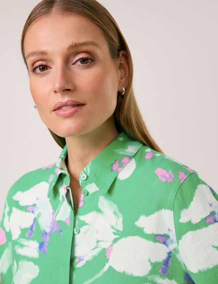 TAIFUN Рубашка из смеси льна и вискозы