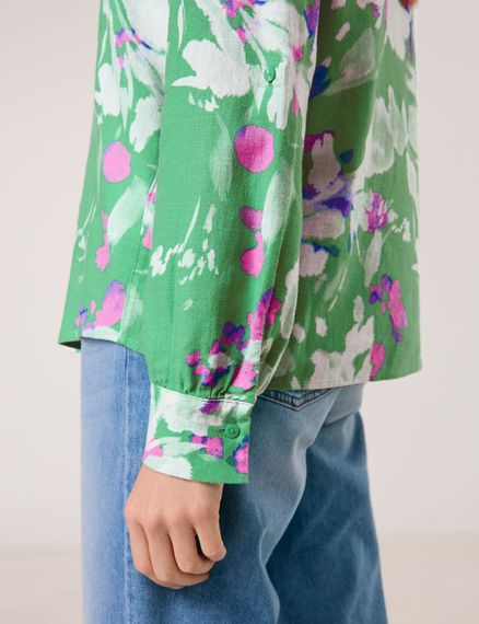 TAIFUN Рубашка из смеси льна и вискозы