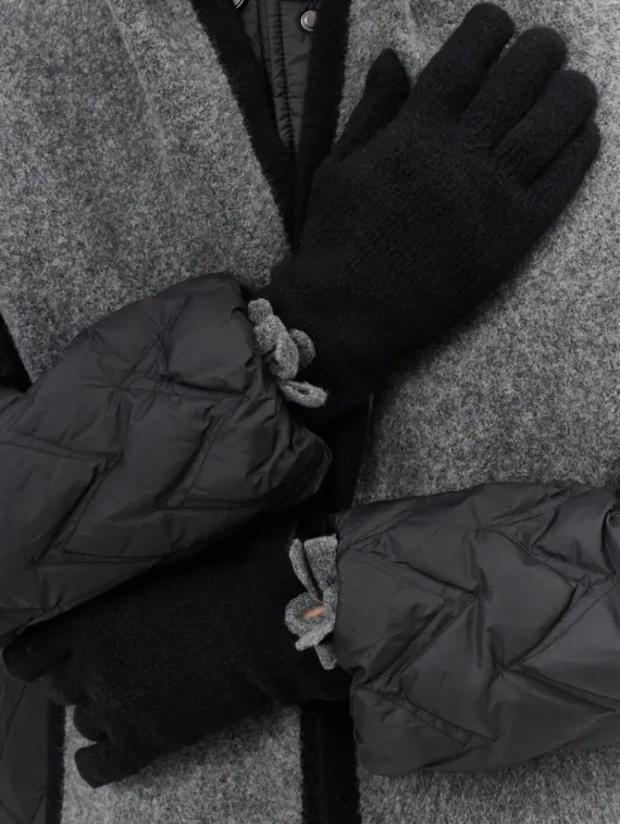 BULMER Вязаные перчатки с контрастной отделкой