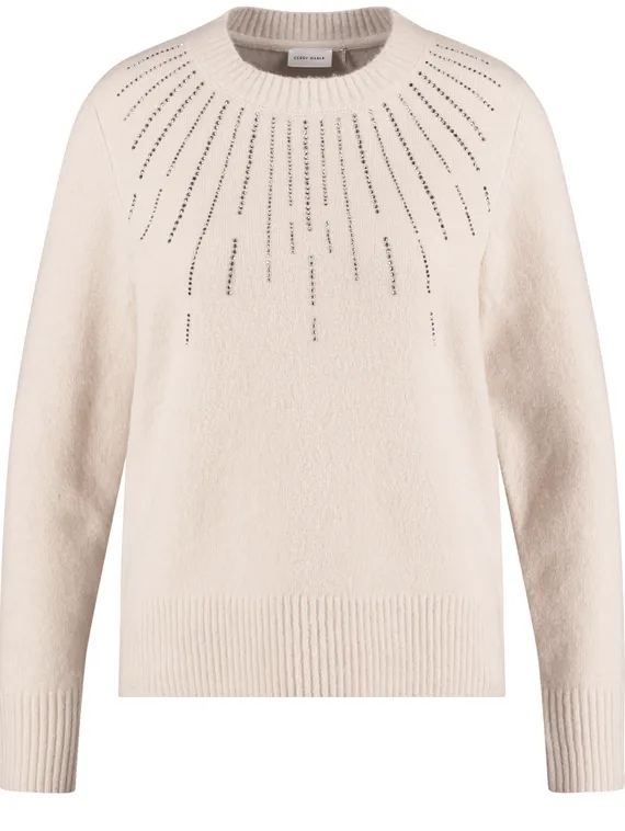 GERRY WEBER Джемпер с декоративными стразами