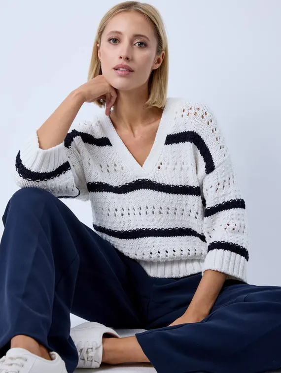 Elisa.and.me Вязаный джемпер в полоску