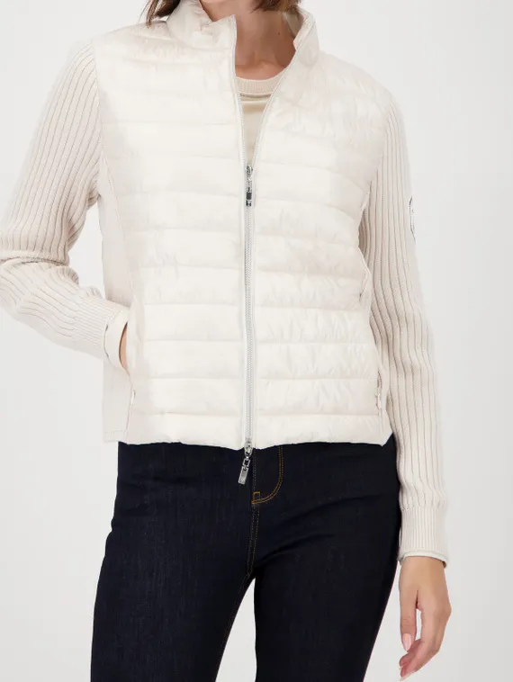 MONARI Стеганая куртка с вязаными рукавами