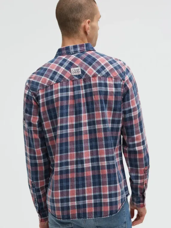 CAMP DAVID Рубашка в клетку с логотипом