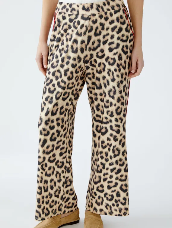 Oui Брюки с леопардовым принтом