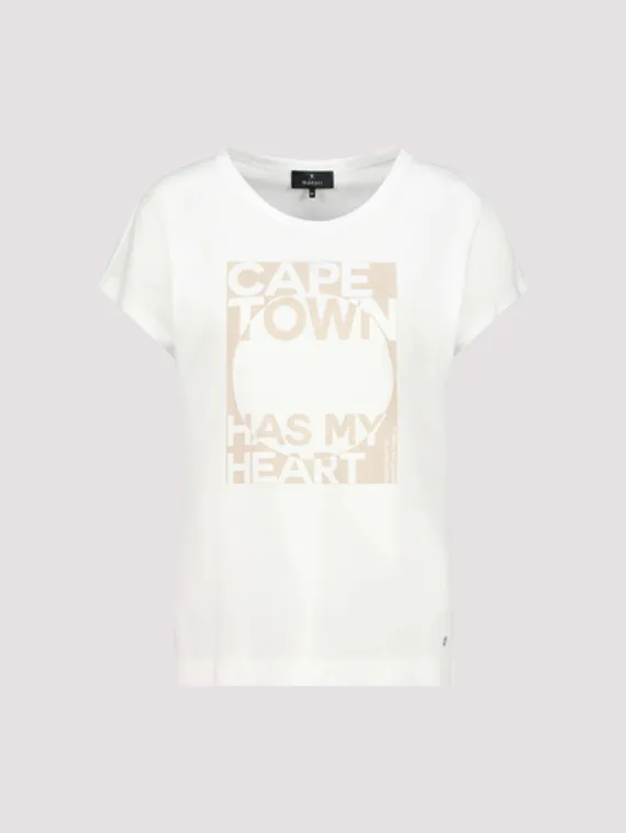 MONARI Футболка с надписью " Кейптаун-мое сердце"