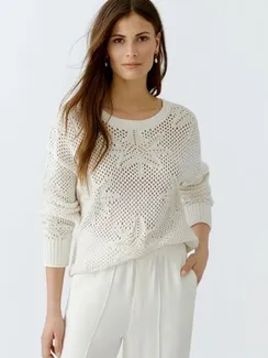 Oui Пуловер ажурный
