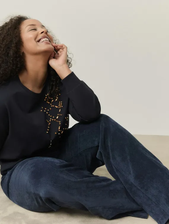 SAMOON Толстовка со стразами