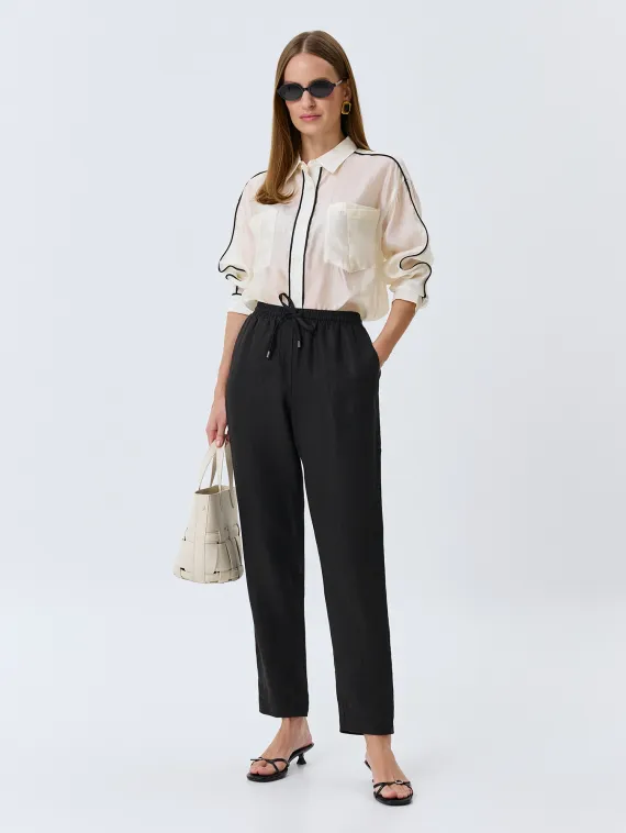 BULMER Зауженные брюки из 100% льна