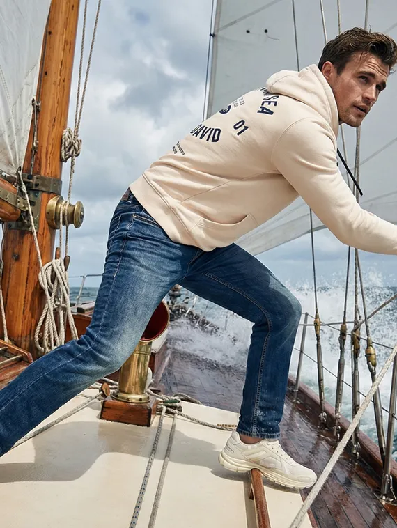 CAMP DAVID Толстовка с принтом на спине