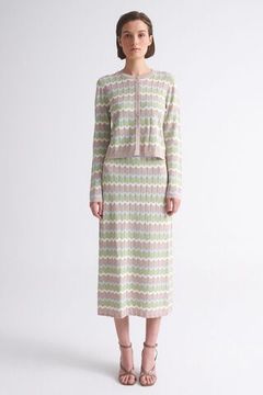 UNQ Юбка вязаная с принтом