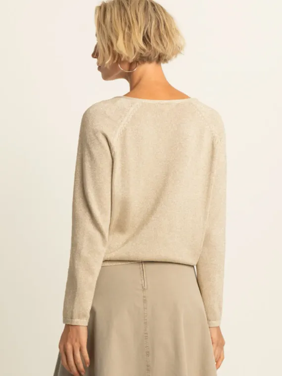 EXPRESSO Свитер с V-вырезом и люрексом