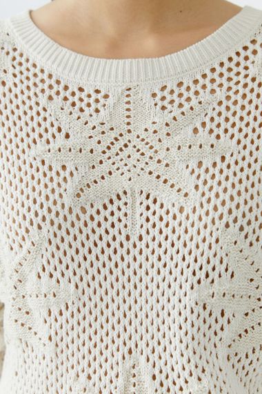 Oui Пуловер ажурный