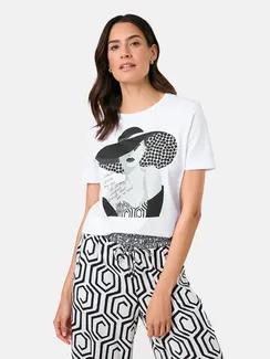 GERRY WEBER Футболка с надписью и стразами