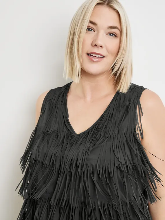 SAMOON Топ с бахромой