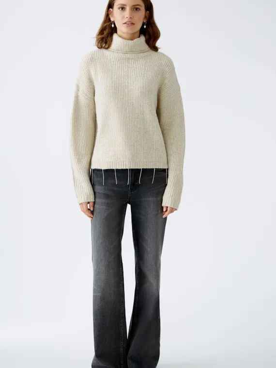 Oui Пуловер с блестящими лентами