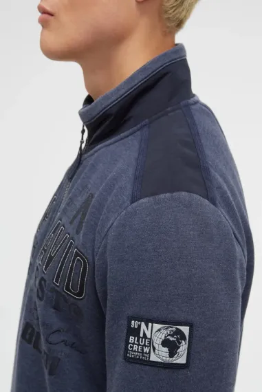 CAMP DAVID Толстовка с принтом темно-синяя