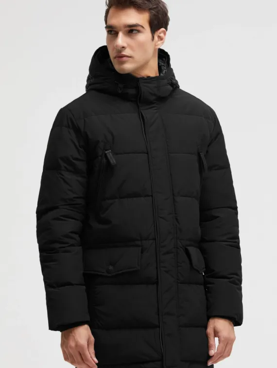 CAMP DAVID Стеганая парка с капюшоном