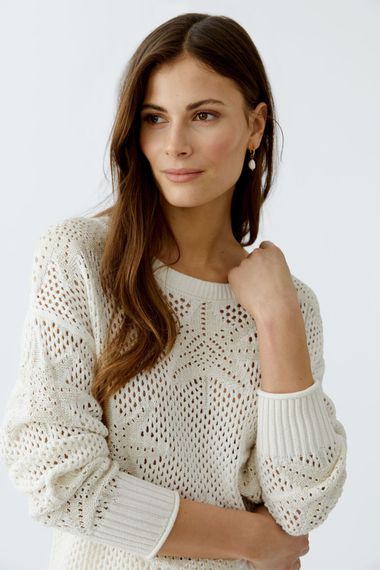 Oui Пуловер ажурный