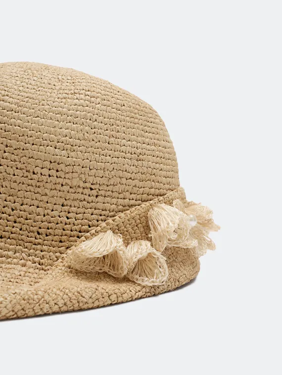 BULMER Шляпа из рафии с декором