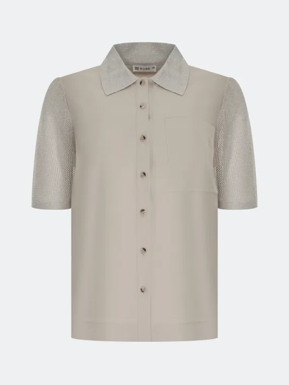 BULMER Блузка с ажурными рукавами