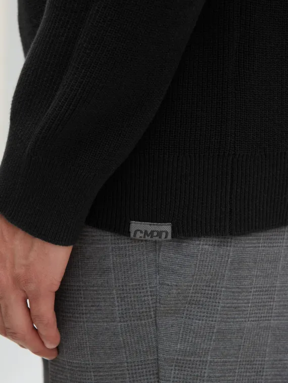 CAMP DAVID Классический черный джемпер