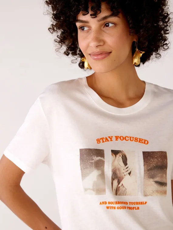 Футболка с принтом OUI