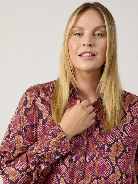 SAMOON Блуза длинная с принтом