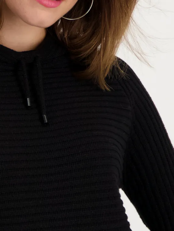 MONARI Пуловер черный из смесового хлопка