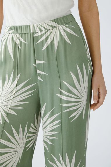 Oui Брюки с принтом пальмы