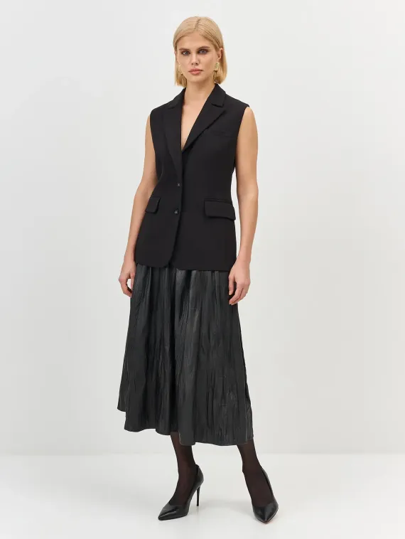 BULMER Юбка миди из экокожи