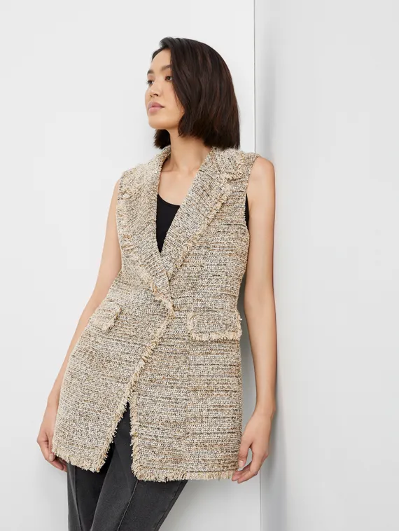 TAIFUN Жилет с блестящими деталями