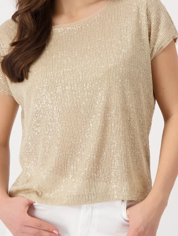 MONARI Футболка со сверкающими пайетками