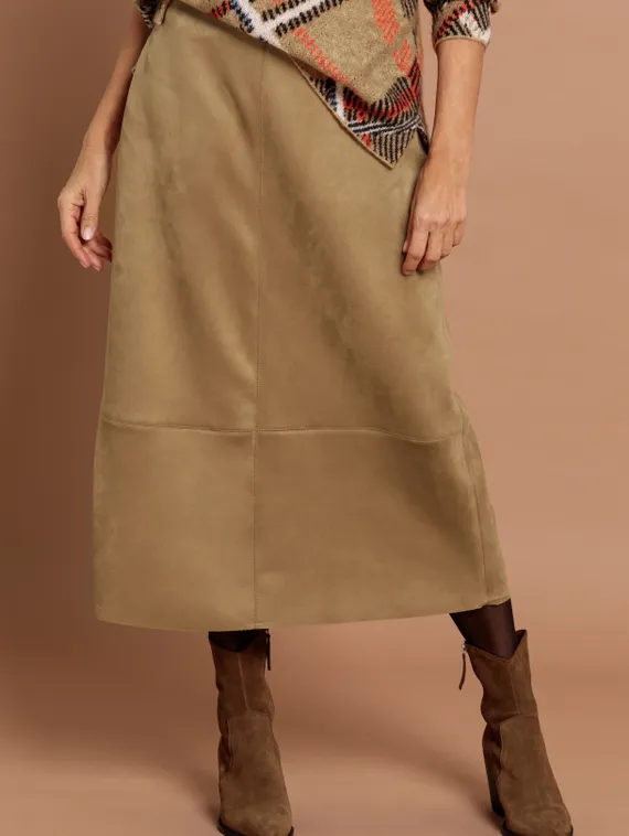 Юбка из искусственной замши BIANCA