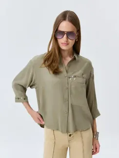 BULMER Блузка из тенселя с декором