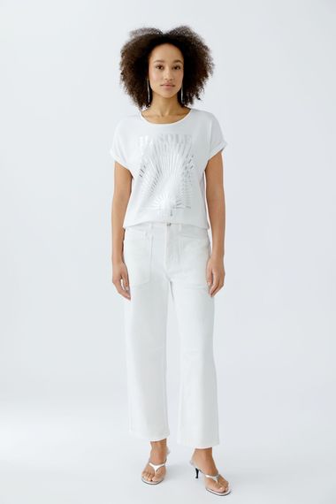 Oui Футболка с фольгированным принтом