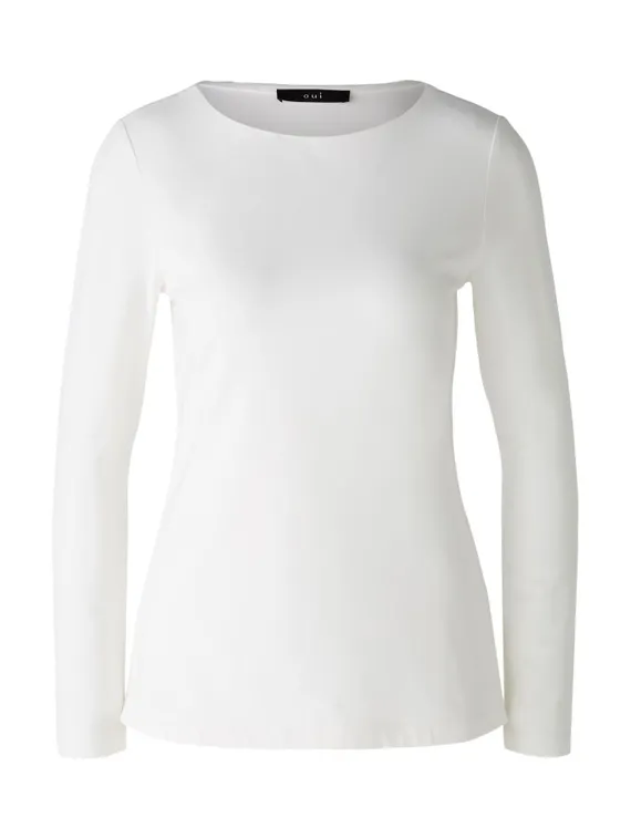 Oui Футболка длинный рукав базовая