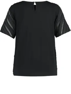 GERRY WEBER Блуза короткий рукав черная