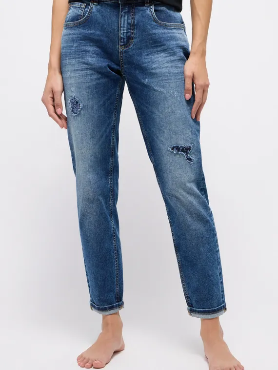 ANGELS Джинсы-бойфренды с пайетками